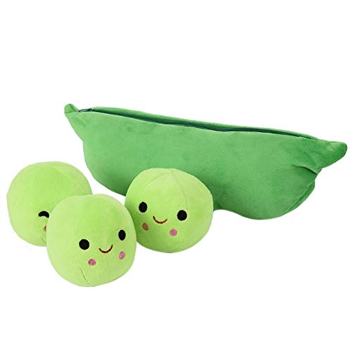Thonlai Gefüllte Erbsenschotenspielzeug, Plüschspielzeug, Weiches Wurfkissen Kindergeschenk, Niedliches Ausgestopftes Plushie (Grün #53) von Thonlai