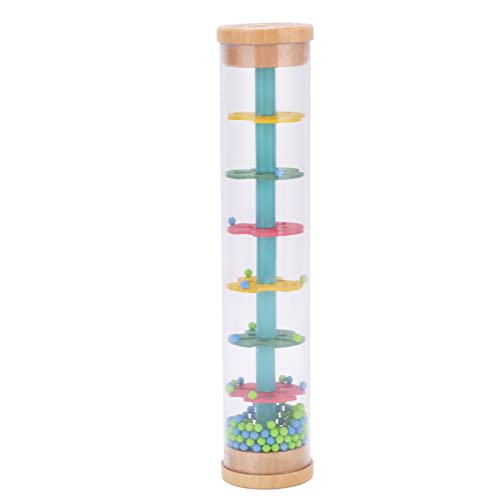 Thonlai Holzregenmacherspielzeug für Babys, mit Massivem Holz und Kunststoffmaterialien, Inspirierende Kreativität für, Mini -Regenstift -Lärmhersteller für Kleinkinder, Farbenfrohe von Thonlai