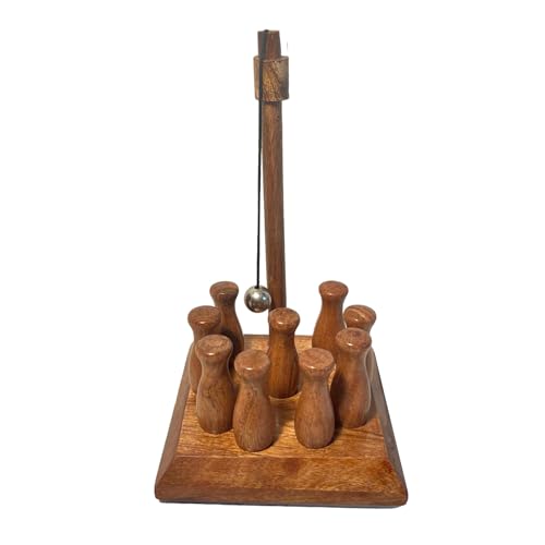 Handgefertigtes Kegelspiel aus massivem Holz, Kegel-Set aus Holz, Kneipen-Kegel-Set, Tischkegel, Teufel unter den Schneidern, Indoor-Kegel, Vintage-Stil, Tischkegel Handgefertigtes Kegelspiel aus massivem Holz, Kegel-Set aus Holz, Kneipen-Kegel-Set, Tischkegel, Teufel unter den Schneidern, Indoor-Kegel, Vintage-Stil, Tischkegel von Thorness