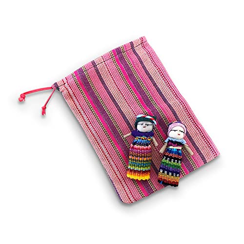 Thorness Set mit 2 Guatemaltekischen Handgemachten Sorgenpuppen mit einer bunt gearbeiteten Aufbewahrungstasche | Sorgenpuppen für Mädchen | Sorgenpuppen für Jungen | Angstpuppen | Sorgenpuppe | Thorness Set mit 2 Guatemaltekischen Handgemachten Sorgenpuppen mit einer bunt gearbeiteten Aufbewahrungstasche | Sorgenpuppen für Mädchen | Sorgenpuppen für Jungen | Angstpuppen | Sorgenpuppe | von Thorness