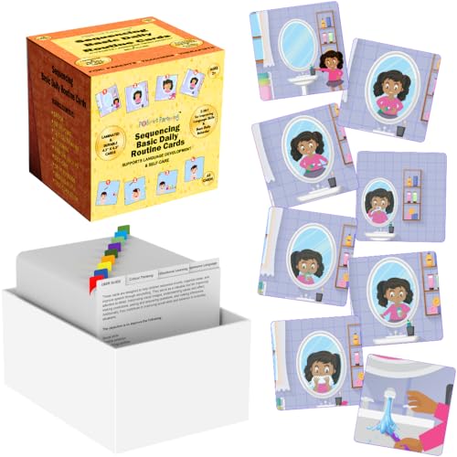 Sequenzierung für Kinder Grundlegende Tagesroutinen Sprachtherapie Material Soziale Entwicklung und Satzaufbau ABA Therapie Material Sprachtherapie Spiel Englisch Sprache Zweisprachige Lerner ESL von Thought-Spot