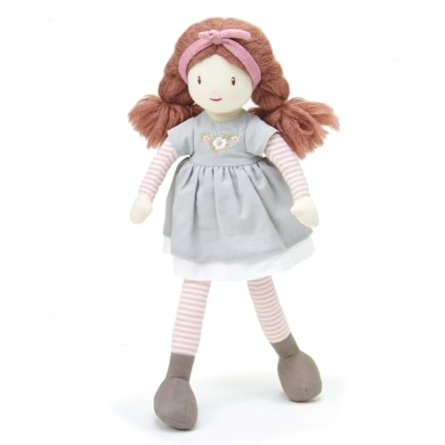 ThreadBear Design Alma Plüschpuppe mit grauem Kleid und geflochtenem Haar, Geschenkidee für Kinder ab 3 Jahren ThreadBear Design Alma Plüschpuppe mit grauem Kleid und geflochtenem Haar, Geschenkidee für Kinder ab 3 Jahren von ThreadBear Design