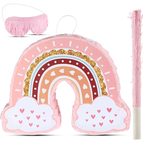 Boho Party Pinata Regenbogen Pinata Set inklusive Stock Augenbinde und Buntes Konfetti für Kinder Geburtstag Baby Shower Party Zubehör Boho Party Pinata Regenbogen Pinata Set inklusive Stock Augenbinde und Buntes Konfetti für Kinder Geburtstag Baby Shower Party Zubehör von Threan