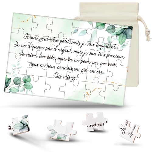 Threan Holzpuzzle für Schwangerschaft Verkünden Schwangerschaftsankündigung Geschenk Puzzle für Lieben Holzpuzzle Schwangerschaft Verkündung Geschenkidee für Zukünftige Oma(Universal) von Threan