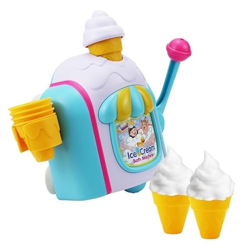 Eisschaum Maker, Badespielzeug, Tragbar, Wasserbadewanne, Eiscreme Spielzeug, Badewannenspielzeug, Badewannen Blasenspielzeug für Jungen Und Mädchen I, Blau Eisschaum Maker, Badespielzeug, Tragbar, Wasserbadewanne, Eiscreme Spielzeug, Badewannenspielzeug, Badewannen Blasenspielzeug für Jungen Und Mädchen I, Blau von Threegoat