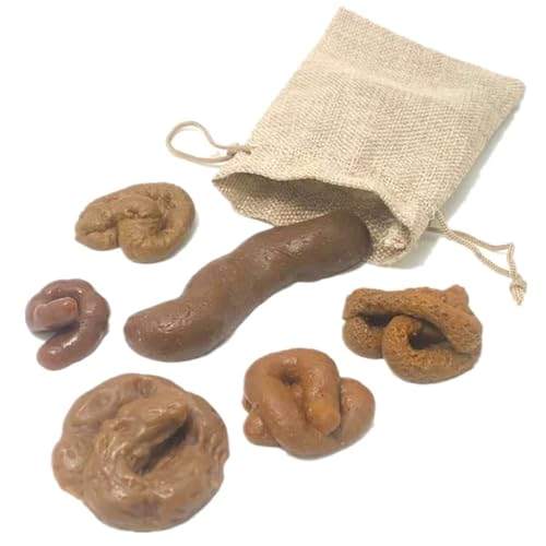 Fake Poop, 6 Pieces, Poop Poop, Joke Article, Fake, kackwurst, Very Large Poop, Tricky Toys, Prank Props with Drawstring Bag for Halloween, April Fools Fake Poop, 6 Pieces, Poop Poop, Joke Article, Fake, kackwurst, Very Large Poop, Tricky Toys, Prank Props with Drawstring Bag for Halloween, April Fools von Threegoat