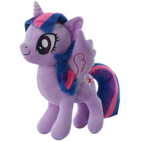 Plüsch-Pony, Regenbogen-Pony, niedliches Pony, 20 cm, Plüschtier für Mädchen, Spielzeug, Geschenk für Pferde aus Plüsch für Kinder von Threegoat