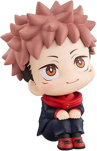 Threegoat Anime Jujutsu Kaisen Figur Q Version 9 cm, Gojo Satoru sitzende Look-Up-Figur, PVC-Spielzeug, Geschenke (Itadori Yuji) von Threegoat