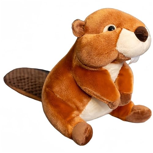 Threegoat Biber Plüsch, Simulation Stofftier Puppe Cartoon Weiches Kuscheltier Spielzeug Für Kinder Mädchen Geburtstag Weihnachten（20cm） von Threegoat