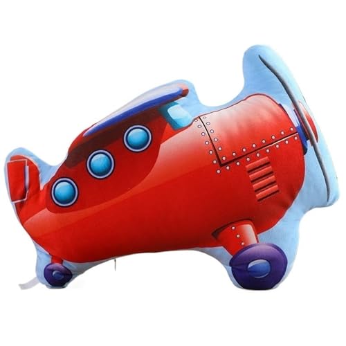 Threegoat Plüsch-Flugzeug, weiches und niedliches Cartoon-Kissen, kreativ, für Kinder, Geschenk, Sofadekoration (40 cm) von Threegoat