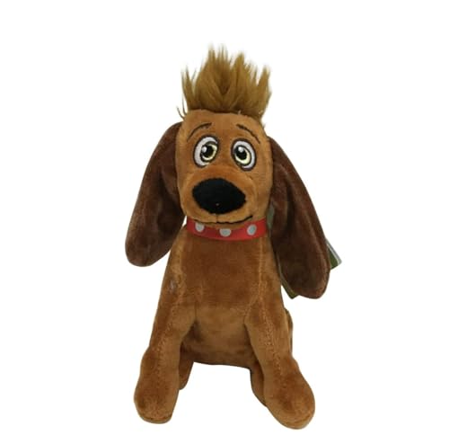 Threegoat Plüschtier Grinch Weihnachten Hunde Plüsch Puppe Stuffed Toy Wurfkissen Stofftier Geschenke für Kinder Mädchen Jungen (Hund) von Threegoat
