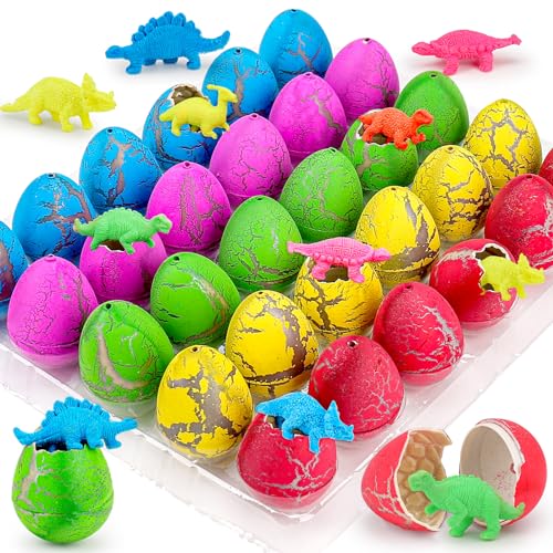 30 große Dinosaurier-Eier zum Ausbrüten für Kindergeburtstage, Dinosaurier, 3-5, 4-8, Geschenktüten, Klassenzimmer-Auszeichnungen, lose Leckereien, Neuheit zum Wachsen im Wasser, Eier 30 große Dinosaurier-Eier zum Ausbrüten für Kindergeburtstage, Dinosaurier, 3-5, 4-8, Geschenktüten, Klassenzimmer-Auszeichnungen, lose Leckereien, Neuheit zum Wachsen im Wasser, Eier von Thremhoo