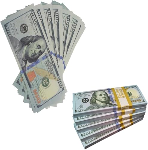Spielgeld Dollar Scheine, Prop Money, Fake Geld, Geldscheine Dollar, Copy Money, für Kinder Kaufladen, Bargeld Pretend Casino Zubehör, Film Play Geldscheine Toy, 120 Blätter (Gemischtes Modell) von Thryviel