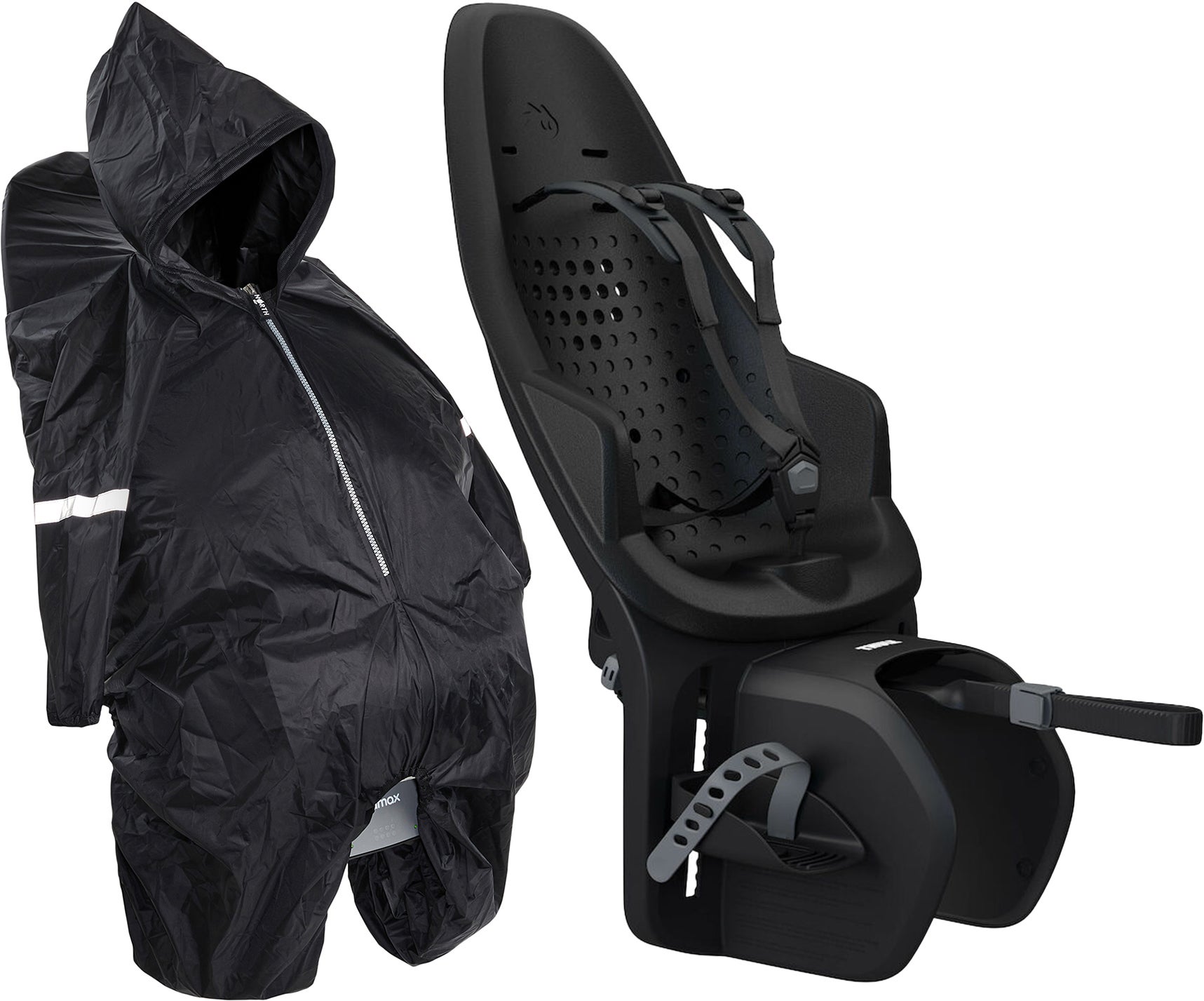 Thule Yepp 2 Maxi Rack Mount Fahrradsitz inkl. Regenschutz, Schwarz von Thule