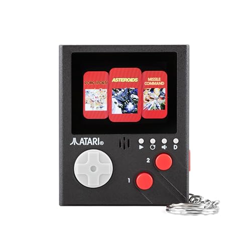 Offizielle Atari Cartridge Handheld Mini Arcade Konsole mit 3 Spielen - Pong, Asteroiden & Missle Command, 2 Zoll Farbbildschirm, Schlüsselanhänger, Gaming-Geschenk für Sie und Ihn Offizielle Atari Cartridge Handheld Mini Arcade Konsole mit 3 Spielen - Pong, Asteroiden & Missle Command, 2 Zoll Farbbildschirm, Schlüsselanhänger, Gaming-Geschenk für Sie und Ihn von Thumbs Up