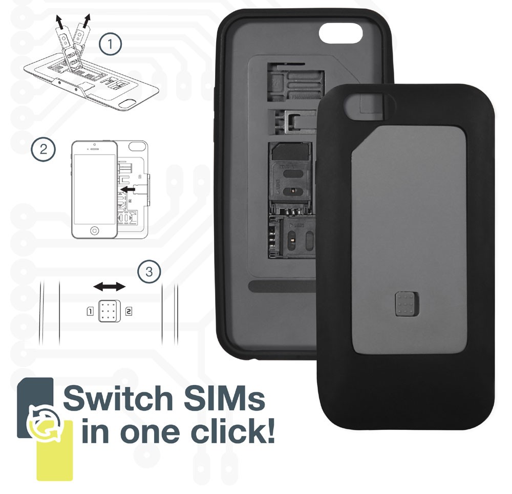 Dual SIM Card Case für iPhone 6 von Mad Monkey