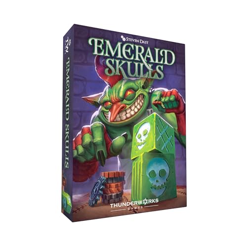 Thunderworks Games - Smaragd Skulls | Würfelspiel mit Echtzeit-Wetten | Push Your Luck Strategie Brettspiel | Fast Action Casino-Stil Gruppenspiel | Familienspiel für 1-6 Spieler ab 14 Jahren 30-45 von Thunderworks Games