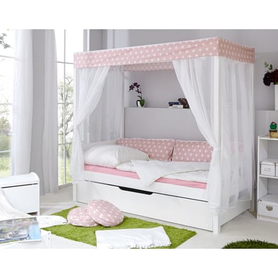 TiCAA Himmelbett Stern rosa mit Zusatzbett von TICAA