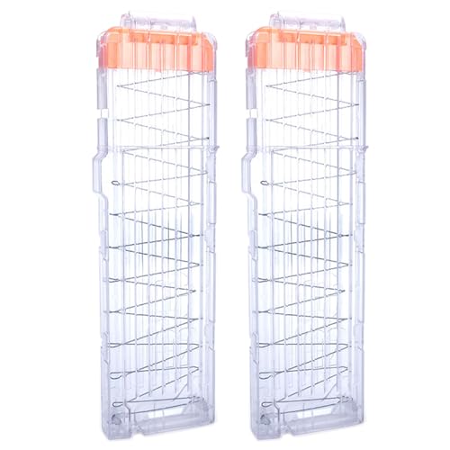 TiGog 2 Stück Clip Magazine für Nerf N Strike, 18-Darts Pfeile Clip Magazin, Schnell Nachladen Darts Pfeile Clip Magazin für Nerf N-Streik Elite Series Spielzeuggewehre, Transparente TiGog 2 Stück Clip Magazine für Nerf N Strike, 18-Darts Pfeile Clip Magazin, Schnell Nachladen Darts Pfeile Clip Magazin für Nerf N-Streik Elite Series Spielzeuggewehre, Transparente von TiGog