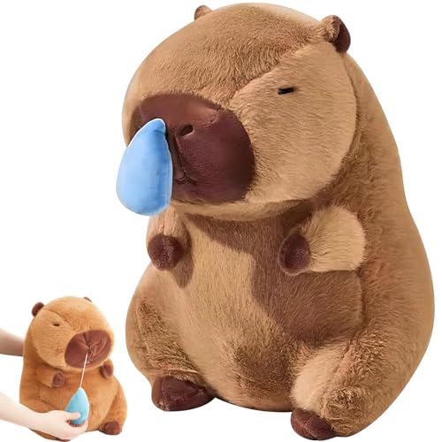 TiGog Capybara Kuscheltier, Süßes Capibara Plüschtier mit Einziehbarer Nase, Verschiedene Größen, Superweich Flauschig, Perfekt zum Knuddeln, Geschenk für Erwachsene Kinder, 40cm von TiGog