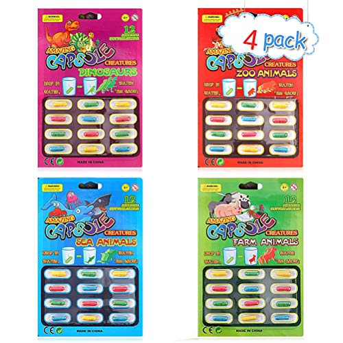 TiSkying Magic Grow Kapseln im Wasser, Spielzeug Tierwelt, Spielzeug zur Erkenntnis, frühzeitiges Lernspielzeug – 4 Stück TiSkying Magic Grow Kapseln im Wasser, Spielzeug Tierwelt, Spielzeug zur Erkenntnis, frühzeitiges Lernspielzeug – 4 Stück von TiSkying