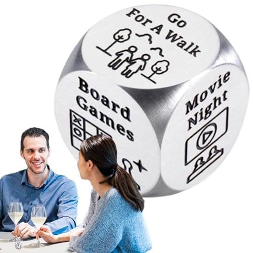Tiajingzi Entscheidungswürfel-Entscheider, Datumswürfelspiel - Date Night Kreatives Würfelspiel Paare Entscheidungswürfel,Spielzubehör-Ideen, lustige Stahlspielzeuge für Freundin und Freund Tiajingzi Entscheidungswürfel-Entscheider, Datumswürfelspiel - Date Night Kreatives Würfelspiel Paare Entscheidungswürfel,Spielzubehör-Ideen, lustige Stahlspielzeuge für Freundin und Freund von Tiajingzi