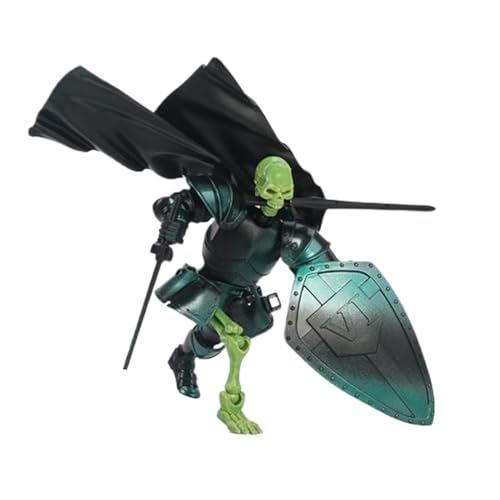 Tiajingzi Lustige Skelett Aktionsfigur, Flexible Figur Sensorisches Spielzeug, 360° Bewegungs Moving Schädel Fidget Spielzeug, Ganzkörperbaugruppenmodell, Artikuliertes Skelett Rittermodelldekor von Tiajingzi