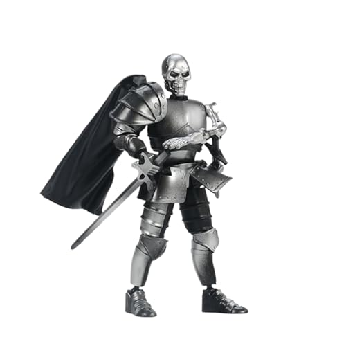 Tiajingzi Lustige Skelett Aktionsfigur, Flexible Figur Sensorisches Spielzeug, 360° Bewegungs Moving Schädel Fidget Spielzeug, Ganzkörperbaugruppenmodell, Artikuliertes Skelett Rittermodelldekor von Tiajingzi
