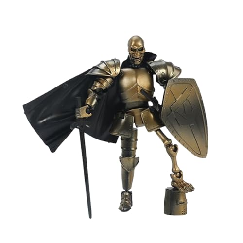 Tiajingzi Lustige Skelett Aktionsfigur, Flexible Figur Sensorisches Spielzeug, 360° Bewegungs Moving Schädel Fidget Spielzeug, Ganzkörperbaugruppenmodell, Artikuliertes Skelett Rittermodelldekor von Tiajingzi