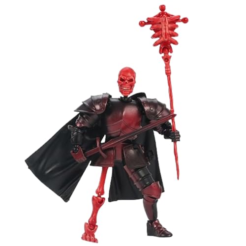 Tiajingzi Lustige Skelett Aktionsfigur, Flexible Figur Sensorisches Spielzeug, 360° Bewegungs Moving Schädel Fidget Spielzeug, Ganzkörperbaugruppenmodell, Artikuliertes Skelett Rittermodelldekor von Tiajingzi