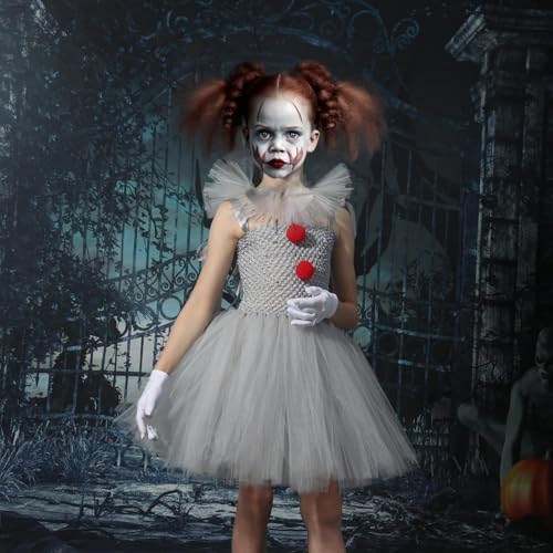 Tiajingzi Mädchen Halloween Kostüme, Halloween Mädchen Kostüm, Atmungsaktive Outfit Requisiten für Verungsaktivitäten Cosplay Geburtstag Spiele tägliche Partys und Weihnachten von Tiajingzi