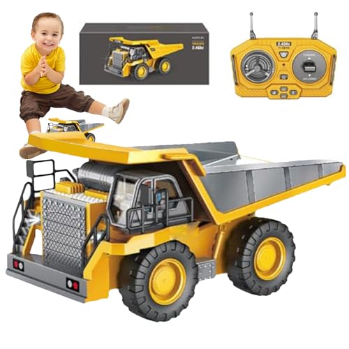Tiajingzi Muldenkipper Rc, RC Muldenkipper für Kinder,RC-Baufahrzeug-Technikspielzeug für Kinder ab 6 Jahren | Batteriebetriebene RC-Konstruktionsspielzeugfahrzeuge mit Licht/Geräuschen zum Spielen im Tiajingzi Muldenkipper Rc, RC Muldenkipper für Kinder,RC-Baufahrzeug-Technikspielzeug für Kinder ab 6 Jahren | Batteriebetriebene RC-Konstruktionsspielzeugfahrzeuge mit Licht/Geräuschen zum Spielen im von Tiajingzi