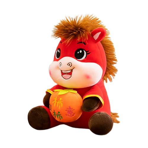 Tiajingzi Plüsch| Jahreswechsel Plüschtier - 2026 Friedenspuppe Cartoon Maskottchen für Nachttisch Kinderzimmer Party Sofa Deko Auto von Tiajingzi