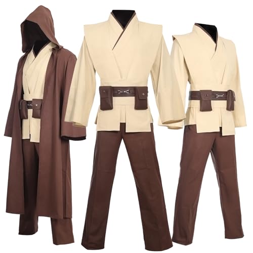 Tiangong Herren-Kostüm, Robe, Erwachsenen-Tunika-Set, Halloween, Cosplay, Kostüm, Umhang-Set (M) von Tiangong