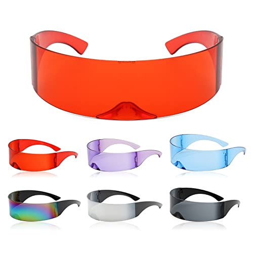 Tianher Futuristische Brille, 6 Pcs Space Brille Futuristische Sonnenbrille Fun Glasses für Rollenspiel Tianher Futuristische Brille, 6 Pcs Space Brille Futuristische Sonnenbrille Fun Glasses für Rollenspiel von Tianher