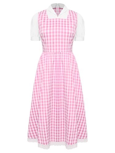 TiaoBug Damen Dienstmädchen Kostüm Uniformen Set Mini Kleider Kurzarm Partykleid mit Rüschen Schürze und Stirnband Kopfbedeckung Party Outfits Karnevalskostüm Rosa F S TiaoBug Damen Dienstmädchen Kostüm Uniformen Set Mini Kleider Kurzarm Partykleid mit Rüschen Schürze und Stirnband Kopfbedeckung Party Outfits Karnevalskostüm Rosa F S von TiaoBug