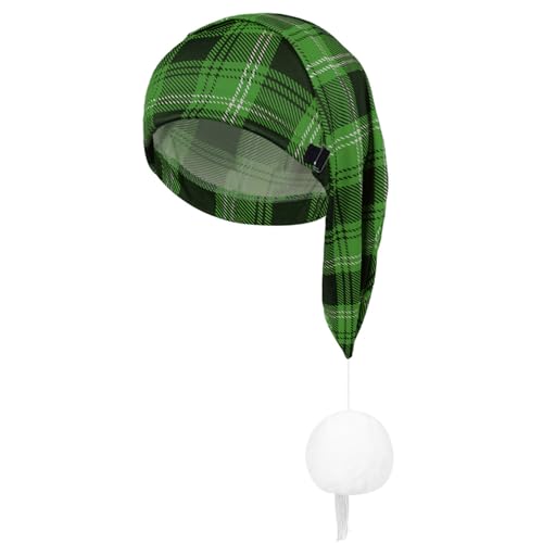 TiaoBug Damen Herren Schlafmütze Nachthaube Plaid Zipfelmütze Bommelmütze Cosplay Karmeval Kostümzubehör Grün One Size TiaoBug Damen Herren Schlafmütze Nachthaube Plaid Zipfelmütze Bommelmütze Cosplay Karmeval Kostümzubehör Grün One Size von TiaoBug