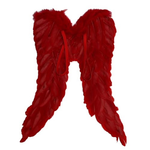 TiaoBug Engelsflügel Realistische Engelsflügel aus Federn Kostüm für Kinder Mädchen Halloween Cosplay Party von TiaoBug