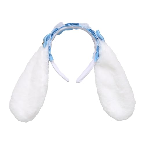 TiaoBug Erwachsene Kinder Plüsche Hasenohren Stirnband mit Spitze Rüschen Kawaii Ostern Haarschmuck Kaninchenohren Haarreif Cosplay Mottoparty Blauer See One Size TiaoBug Erwachsene Kinder Plüsche Hasenohren Stirnband mit Spitze Rüschen Kawaii Ostern Haarschmuck Kaninchenohren Haarreif Cosplay Mottoparty Blauer See One Size von TiaoBug