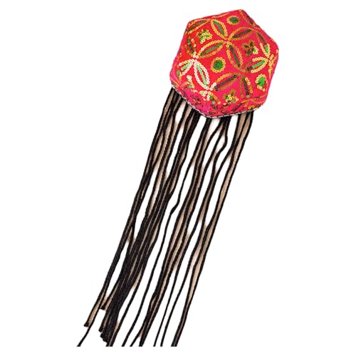 TiaoBug Ethnische Pailletten Mütze Xinjiang Uygur Sechseckige Pudelmütze Schädelkappe Für Chinesische Festival Thematische Party Hot Pink Typ C Einheitsgröße von TiaoBug