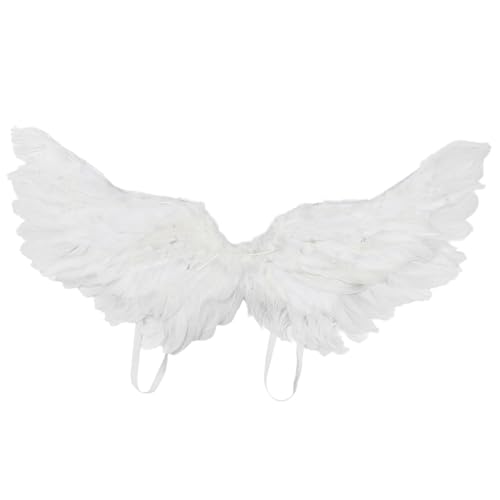 TiaoBug Halloween-Kostümzubehör für Themenpartys: weiße Engelsflügel/dunkle Engelsflügel Weiß 80 * 40cm Einheitsgröße TiaoBug Halloween-Kostümzubehör für Themenpartys: weiße Engelsflügel/dunkle Engelsflügel Weiß 80 * 40cm Einheitsgröße von TiaoBug
