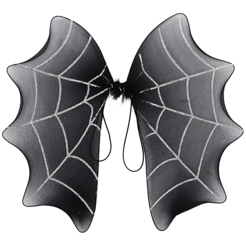 TiaoBug Halloween Spinnennetz Stirnband Plüsch Fledermausflügel Schwarze Spinne Cosplay Kostüm Zubehör Flügel A Einheitsgröße TiaoBug Halloween Spinnennetz Stirnband Plüsch Fledermausflügel Schwarze Spinne Cosplay Kostüm Zubehör Flügel A Einheitsgröße von TiaoBug