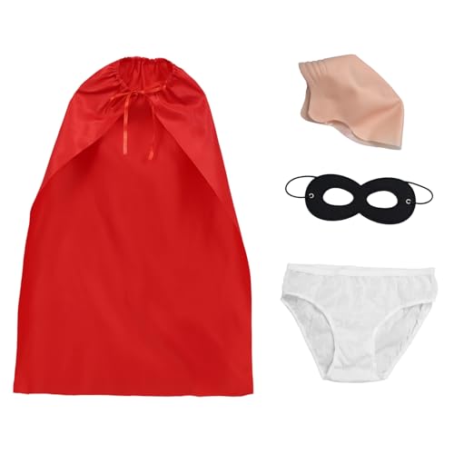 TiaoBug Halloween Vampir Spitzen Umhang Halbmaske Einweg Shorts Kostüm Für Mottoparty Typ 1 Einheitsgröße von TiaoBug