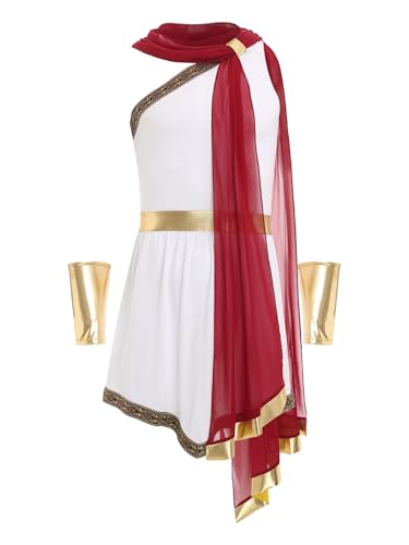TiaoBug Herren König Pharao Kostüm Ein-Schulter Toga Kleid mit Metallic Armbändern Umschlagtuch Asymerischer Rock Antike Cosplay Outfits TiaoBug Herren König Pharao Kostüm Ein-Schulter Toga Kleid mit Metallic Armbändern Umschlagtuch Asymerischer Rock Antike Cosplay Outfits von TiaoBug