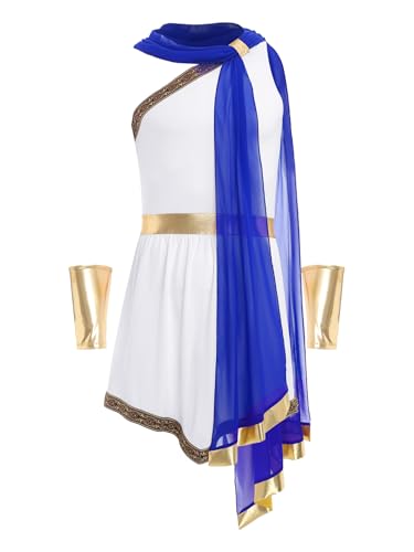 TiaoBug Herren König Pharao Kostüm Ein-Schulter Toga Kleid mit Metallic Armbändern Umschlagtuch Asymerischer Rock Antike Cosplay Outfits TiaoBug Herren König Pharao Kostüm Ein-Schulter Toga Kleid mit Metallic Armbändern Umschlagtuch Asymerischer Rock Antike Cosplay Outfits von TiaoBug