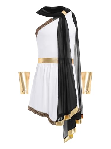 TiaoBug Herren König Pharao Kostüm Ein-Schulter Toga Kleid mit Metallic Armbändern Umschlagtuch Asymerischer Rock Antike Cosplay Outfits TiaoBug Herren König Pharao Kostüm Ein-Schulter Toga Kleid mit Metallic Armbändern Umschlagtuch Asymerischer Rock Antike Cosplay Outfits von TiaoBug