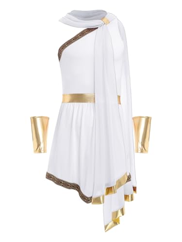 TiaoBug Herren König Pharao Kostüm Ein-Schulter Toga Kleid mit Metallic Armbändern Umschlagtuch Asymerischer Rock Antike Cosplay Outfits TiaoBug Herren König Pharao Kostüm Ein-Schulter Toga Kleid mit Metallic Armbändern Umschlagtuch Asymerischer Rock Antike Cosplay Outfits von TiaoBug