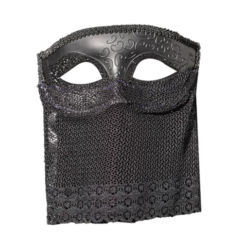 TiaoBug Herren Maskerade Maske Vintage Karnevalsmasken Venezianische Maske Augenmaske Halloween Maskenball Party Fasching Schwarz A One Size von TiaoBug