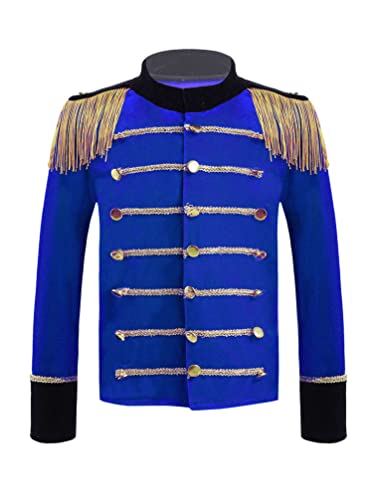 TiaoBug Jungen Mantel Stehkragen Jacke Lang Kinderkostüm Prinz Cosplay Militär Uniform Frack Gothic Weihnachten Halloween Fasching Kostüm Royal Blau D 134-140 TiaoBug Jungen Mantel Stehkragen Jacke Lang Kinderkostüm Prinz Cosplay Militär Uniform Frack Gothic Weihnachten Halloween Fasching Kostüm Royal Blau D 134-140 von TiaoBug