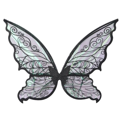 TiaoBug Kinder Erwachsene Engel Cosplay Feenflügel Elfenohren Kranz Zauberstab Set Prinzessin Elfenflügel Zauberwelt Feen Karneval Schwarz Flügel One Size TiaoBug Kinder Erwachsene Engel Cosplay Feenflügel Elfenohren Kranz Zauberstab Set Prinzessin Elfenflügel Zauberwelt Feen Karneval Schwarz Flügel One Size von TiaoBug